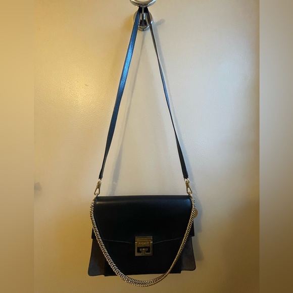 Goatskin Suede Shoulder Bag Black - Picture 4 of 10